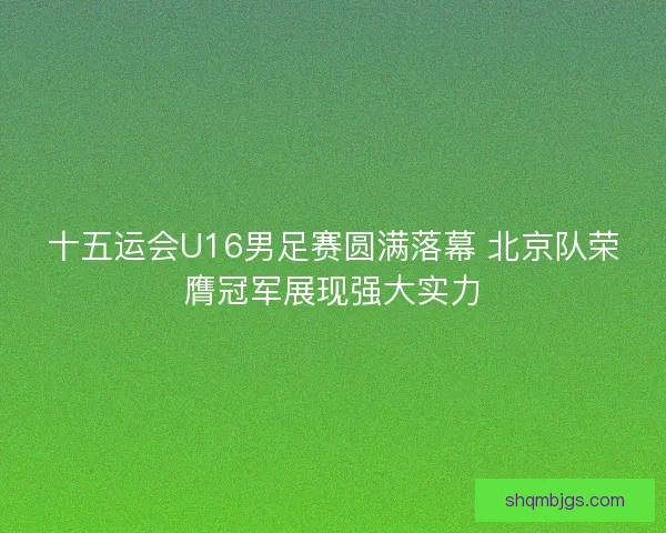 十五运会U16男足赛圆满落幕 北京队荣膺冠军展现强大实力